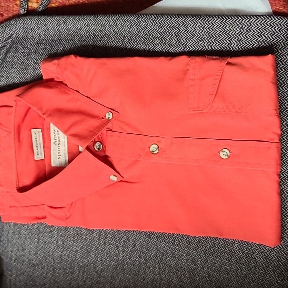 Vintage Arrow Sportswear Boardwalk Double Needle Tailoring Button Down Sz M - Picture 9 of 9